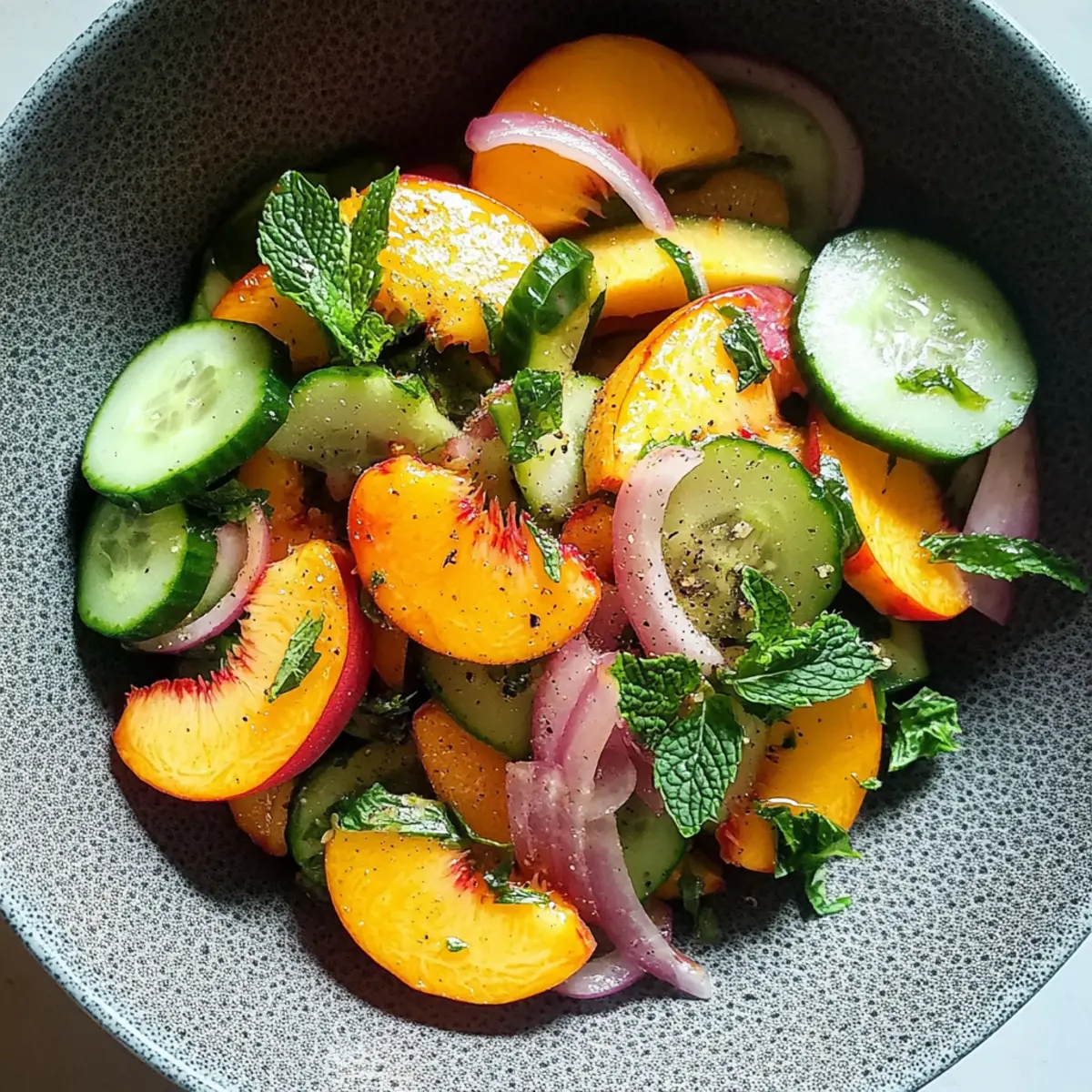 Gorgeous Peach Salad That's Bursting with Summer Freshness
