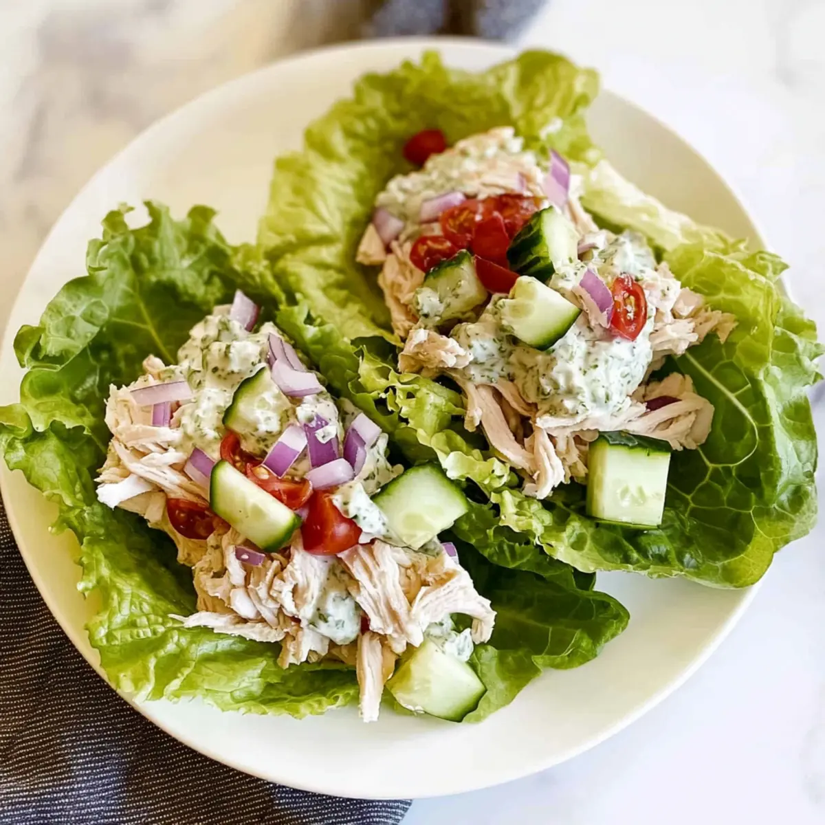 Delicious Greek Chicken Lettuce Wraps With Tzatziki in 15 Minutes
