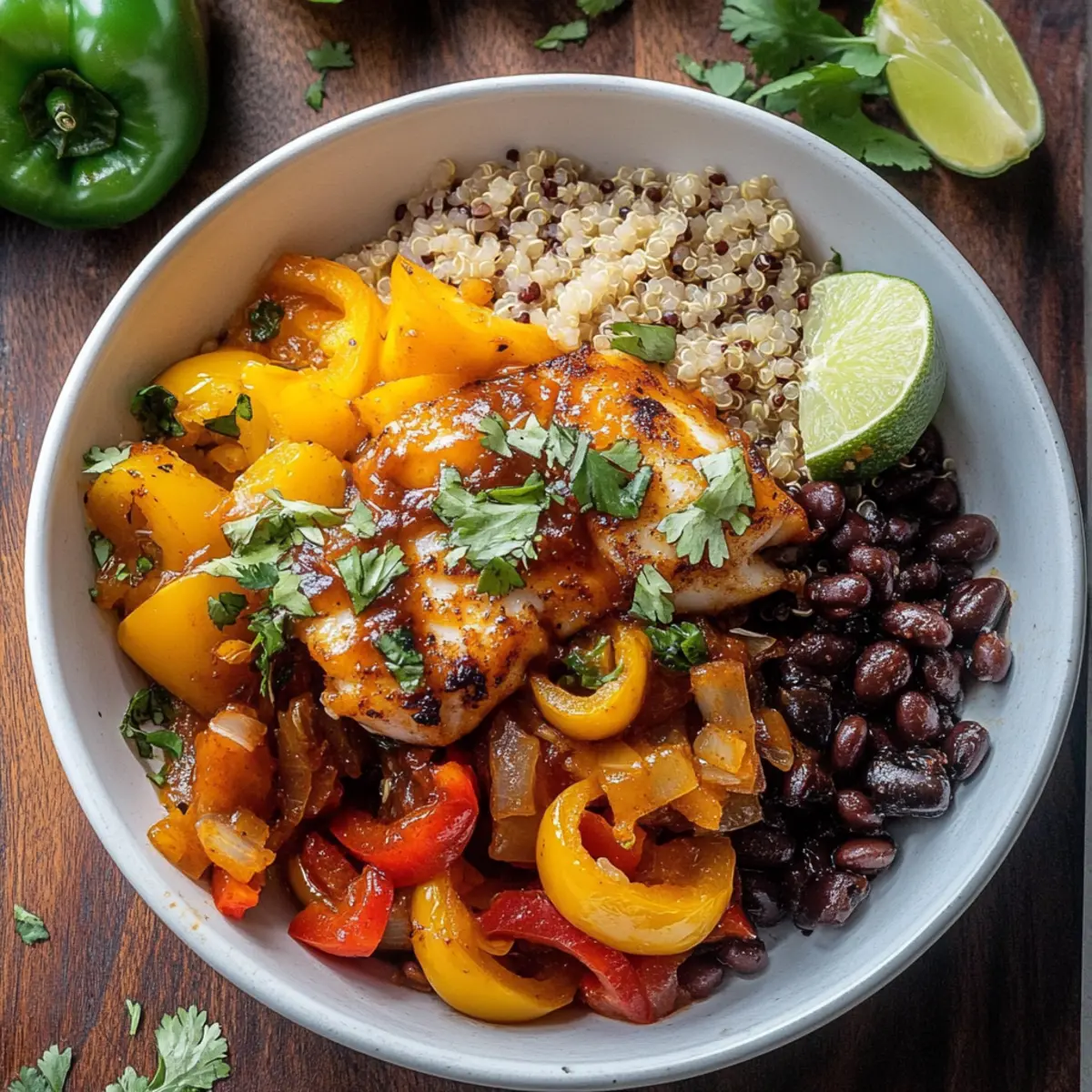 Chipotle Baked Cod with Jammy Peppers for a Smoky Delight