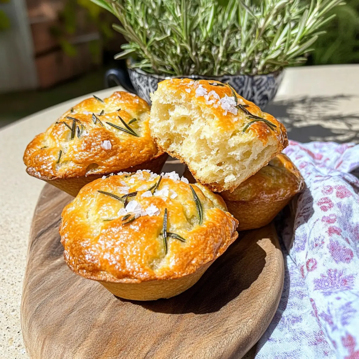 Savory Rosemary Sourdough Focaccia Muffins to Savor Today