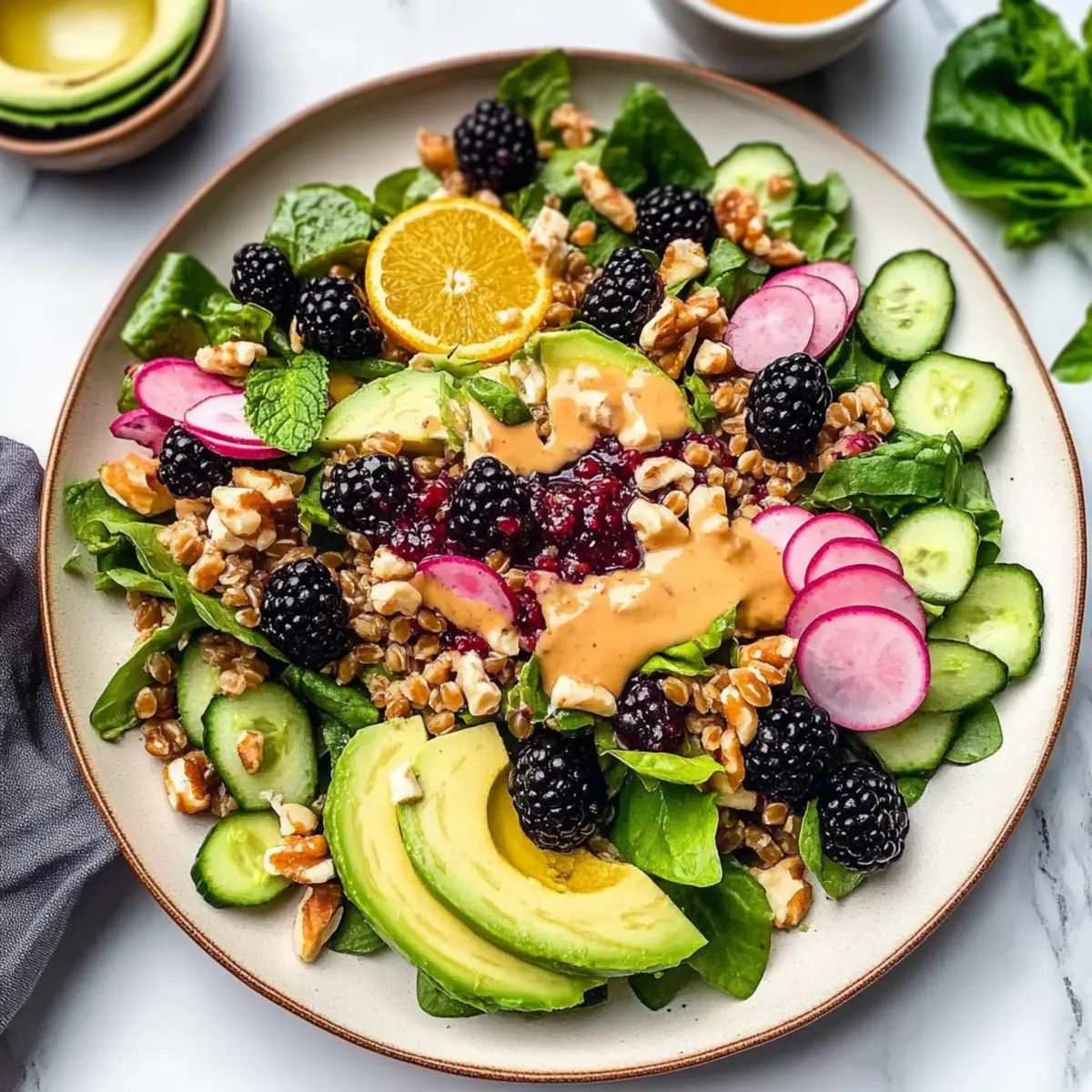 Vibrant Easy Farro Salad with Zesty Blood Orange Dressing