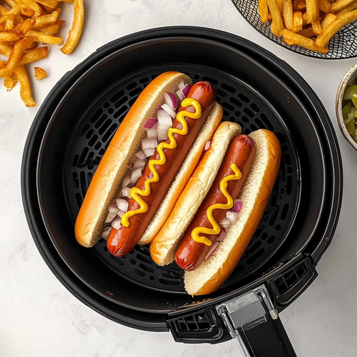 Crispy Air Fryer Hot Dogs: Quick, Juicy, and Customizable!