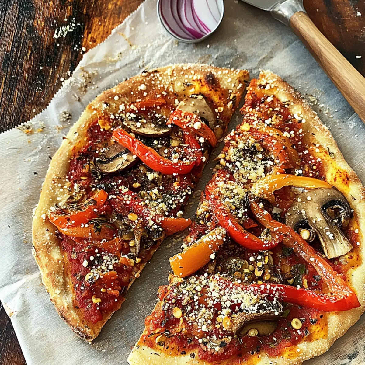 Savory Vegan Pizza Loaded with Sautéed Veggies and Herbs