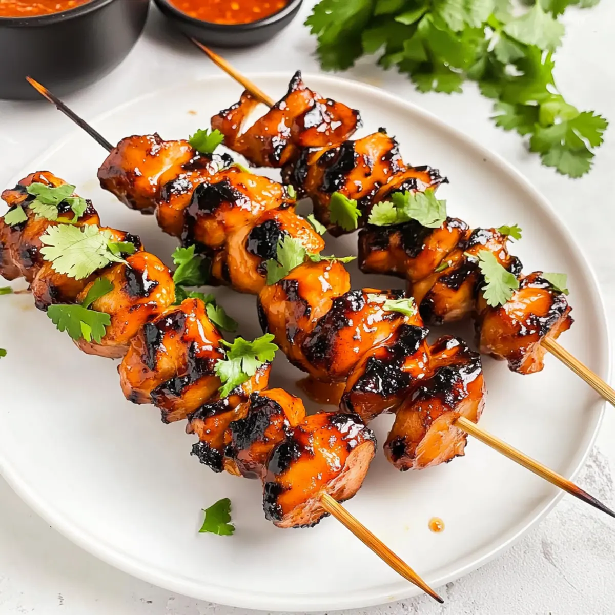 Sweet and Spicy Hot Honey Chicken Skewers for Summer Grilling