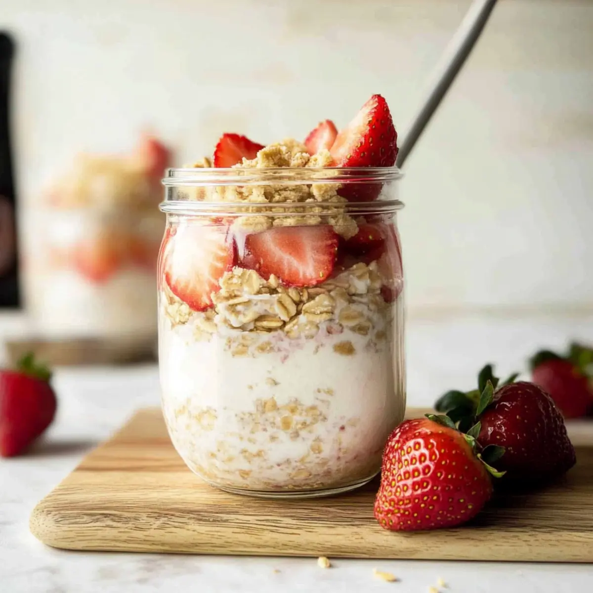 Strawberry Cheesecake Overnight Oats for a Sweet Morning Boost