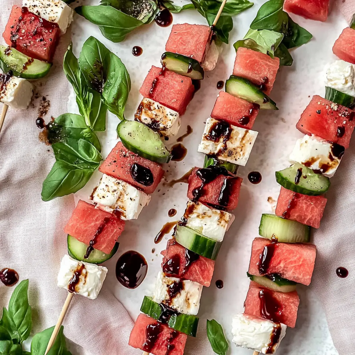 Delicious Watermelon Feta Skewers for a Refreshing Summer Snack