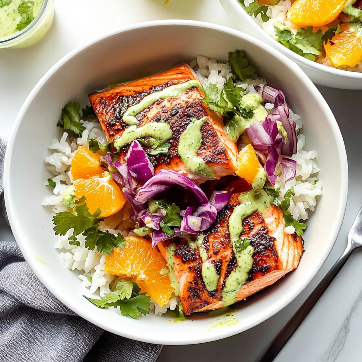 Flavor-Packed Chipotle Salmon with Orange Salsa and Aji Verde
