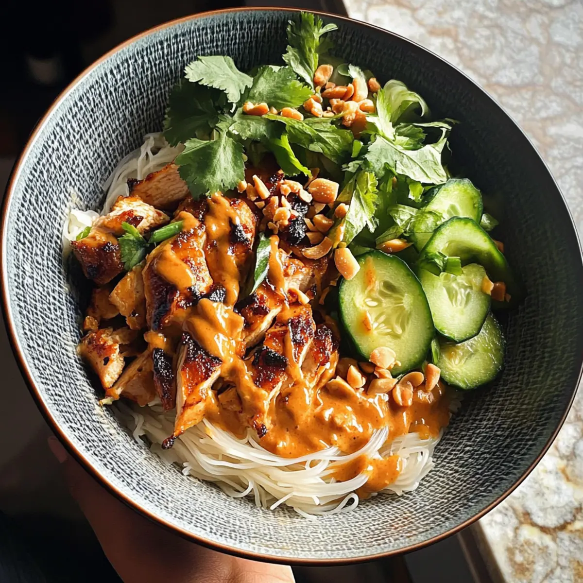 Delicious Thai Peanut Chicken Bowls for a Quick Dinner Delight