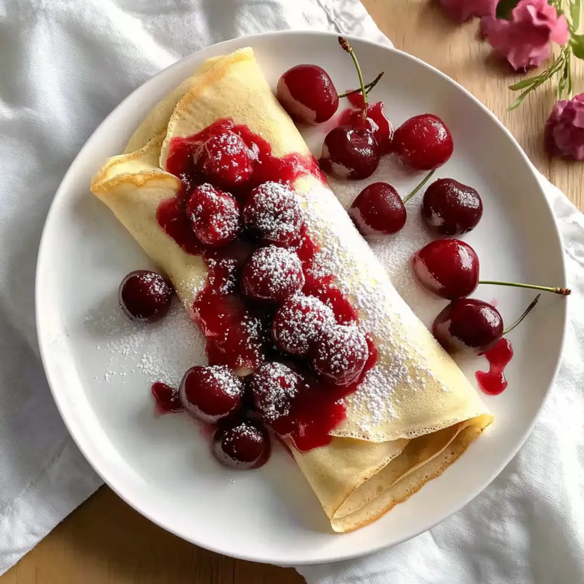 Mouthwatering Cherry Crepes for Your Sweet Brunch Bliss