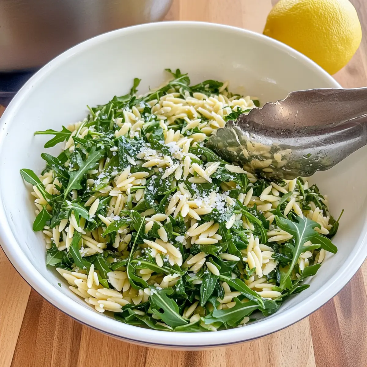 Zesty Lemon Arugula Orzo for a Refreshing Summer Side