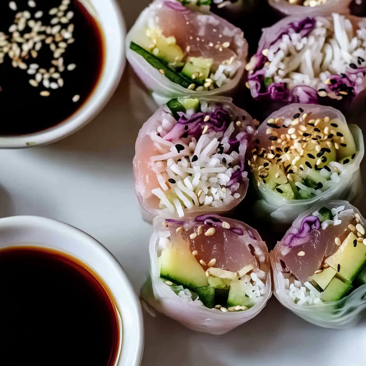 Delicious Rice Paper Rolls Recipe Bursting with Fresh Tuna