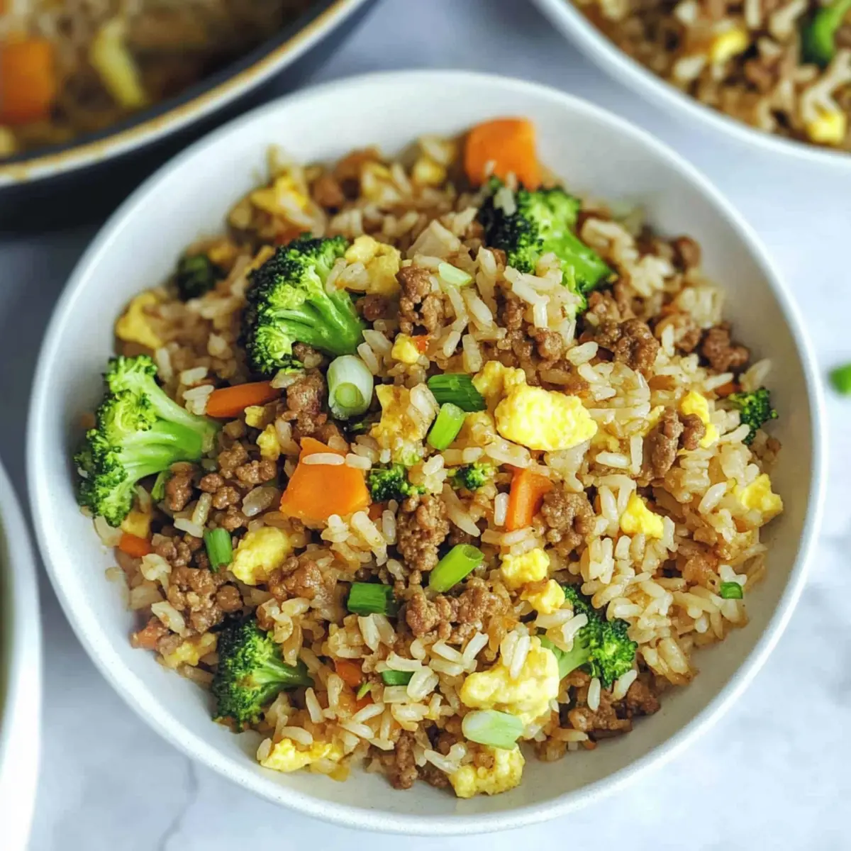 Delicious Egg Fried Rice with Ground Beef in 20 Minutes