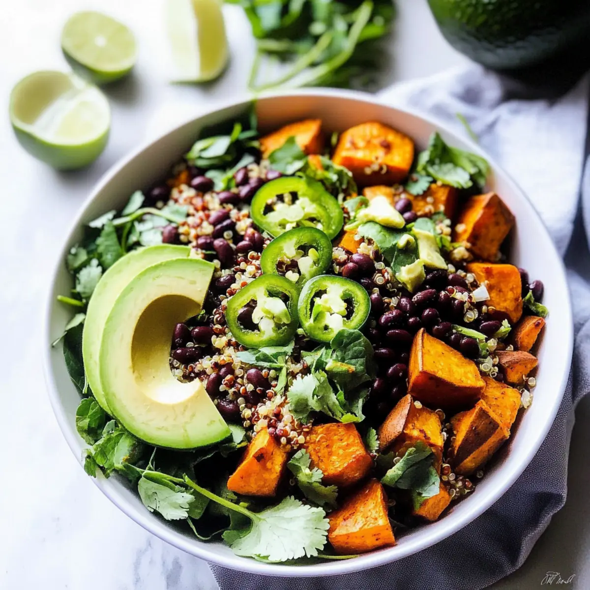 Delicious Black Bean Sweet Potato Quinoa Salad for Meal Prep