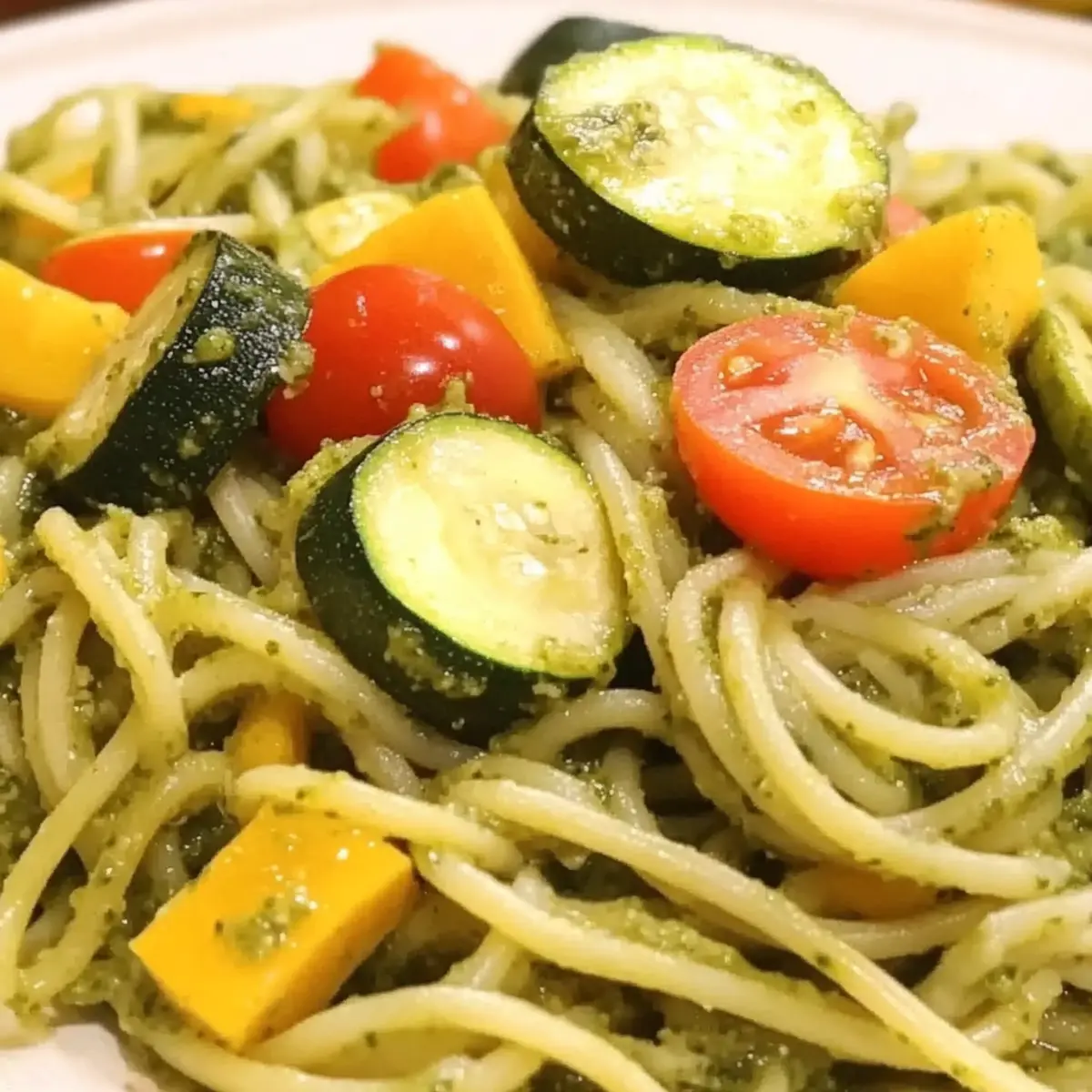 Delicious Pesto Pasta with Summer Vegetables in 35 Minutes