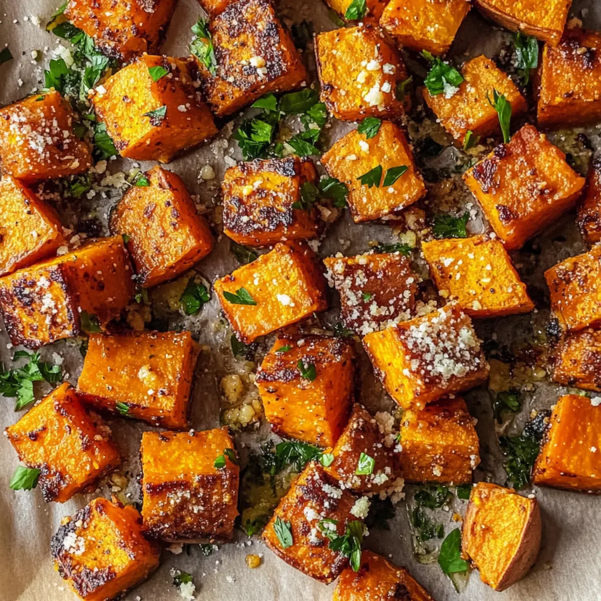 Garlic Parmesan Roasted Sweet Potatoes: Crispy Perfection Awaits