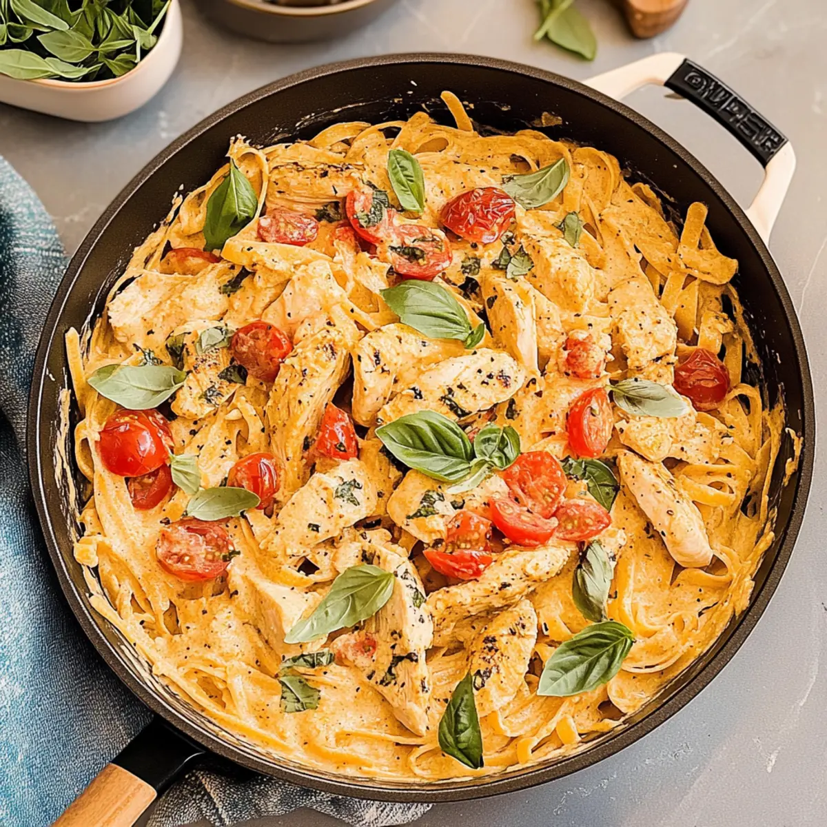 Savory Chicken Pasta with Tomatoes – Quick One-Pot Delight