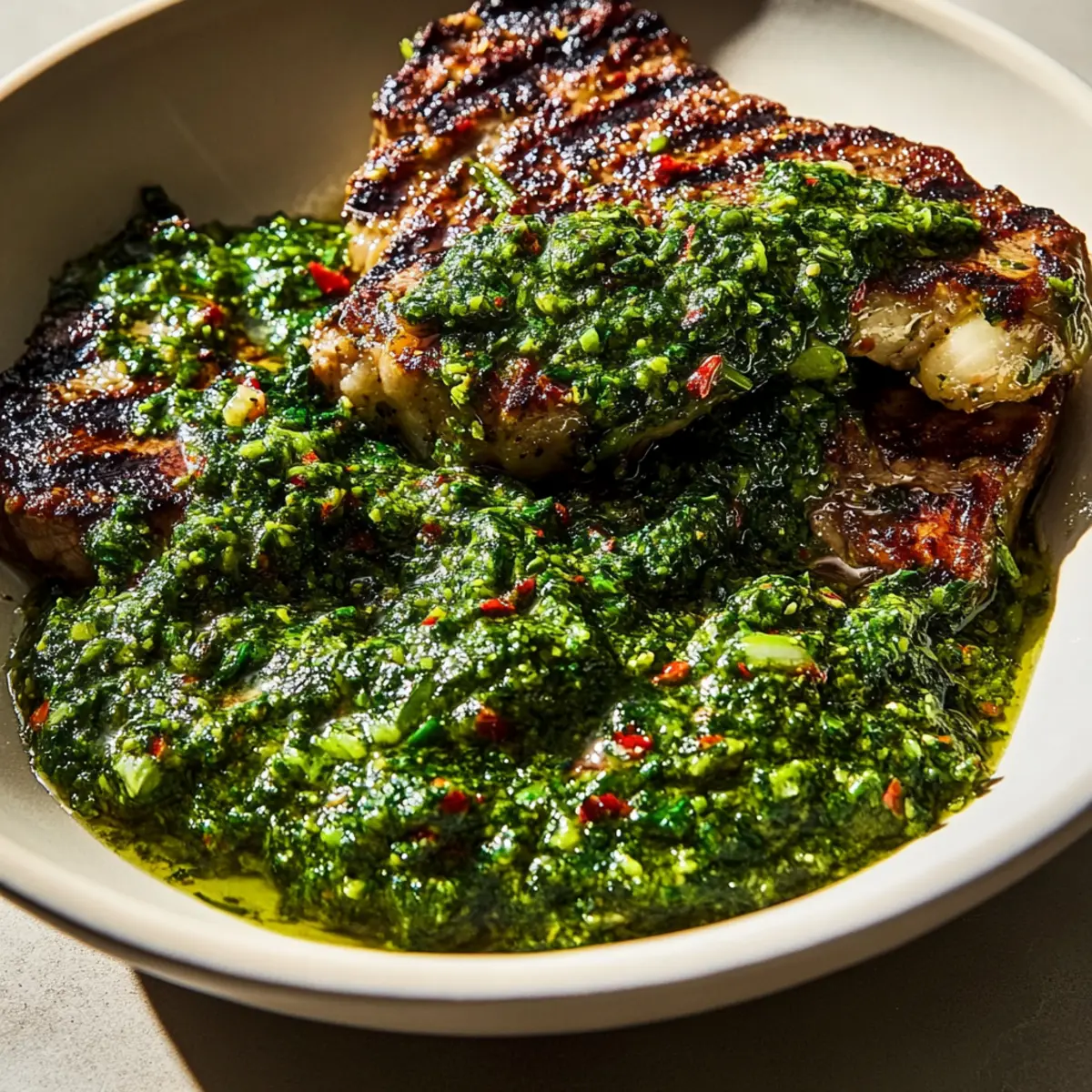 Zesty Garlic Scape Chimichurri Sauce for Grilled Delights