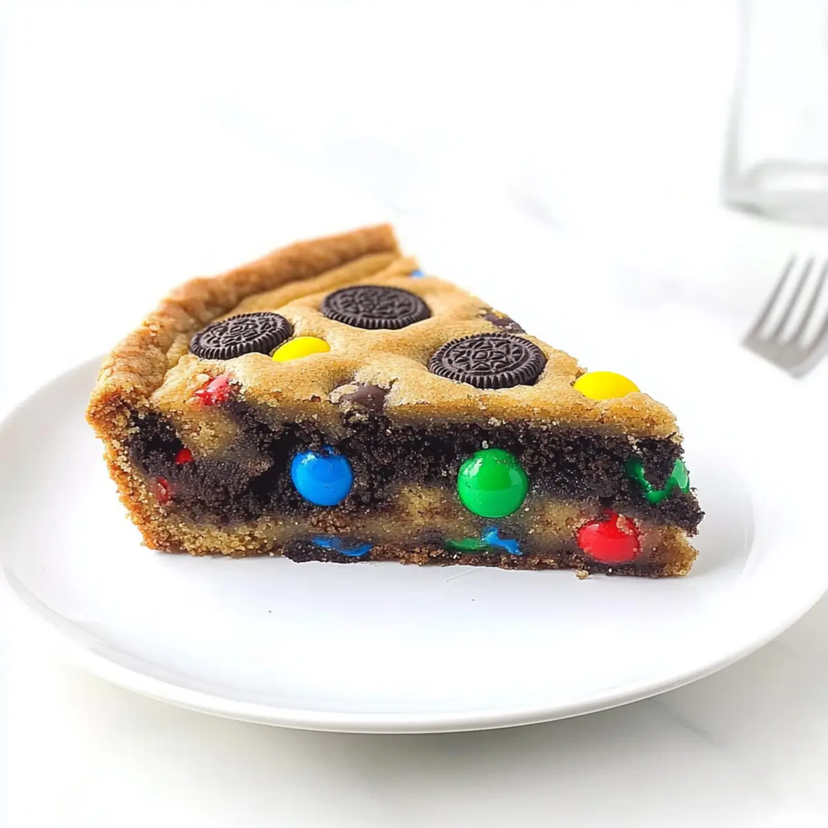 Indulge in Oreo Stuffed M&M Cookie Cake Bliss