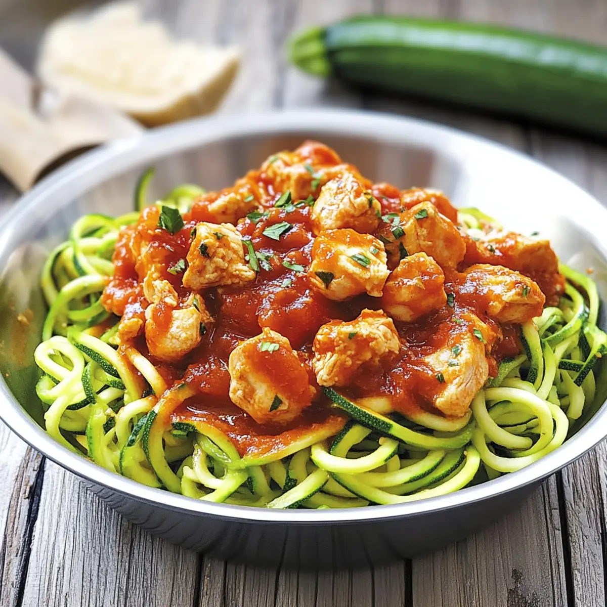 Savory Crock-Pot Chicken Arrabbiata with Zucchini Noodles