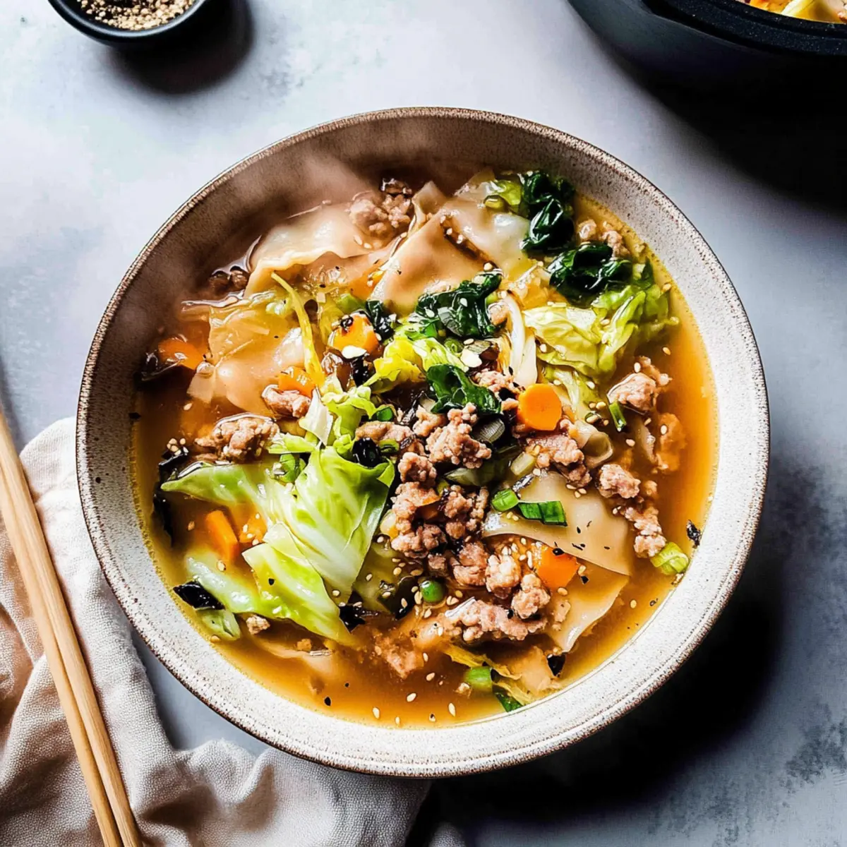 Savory Egg Roll Soup: Comforting Low-Carb Delight at Home