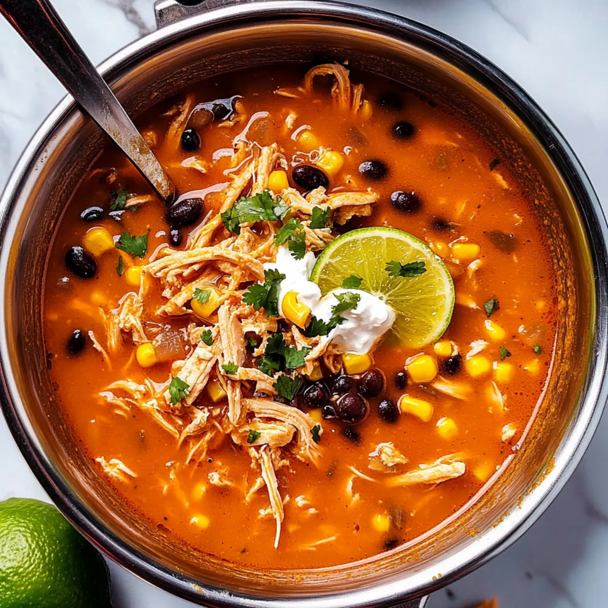 High Protein Chicken Taco Soup That'll Spice Up Dinner