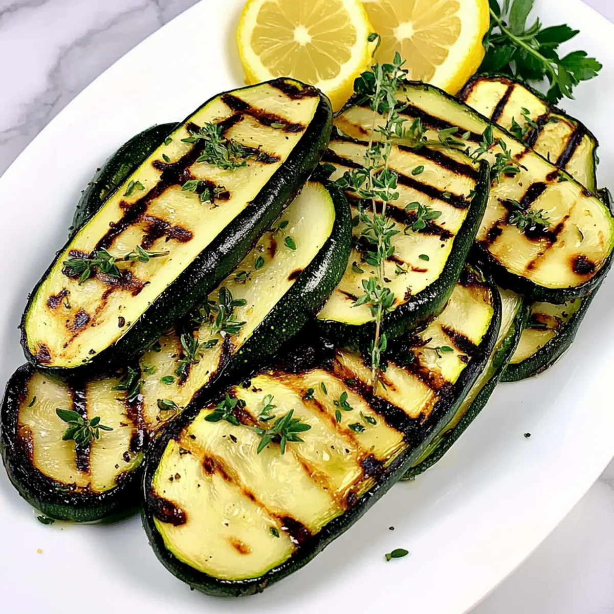 Delicious Grilled Zucchini with Lemon Herb Marinade