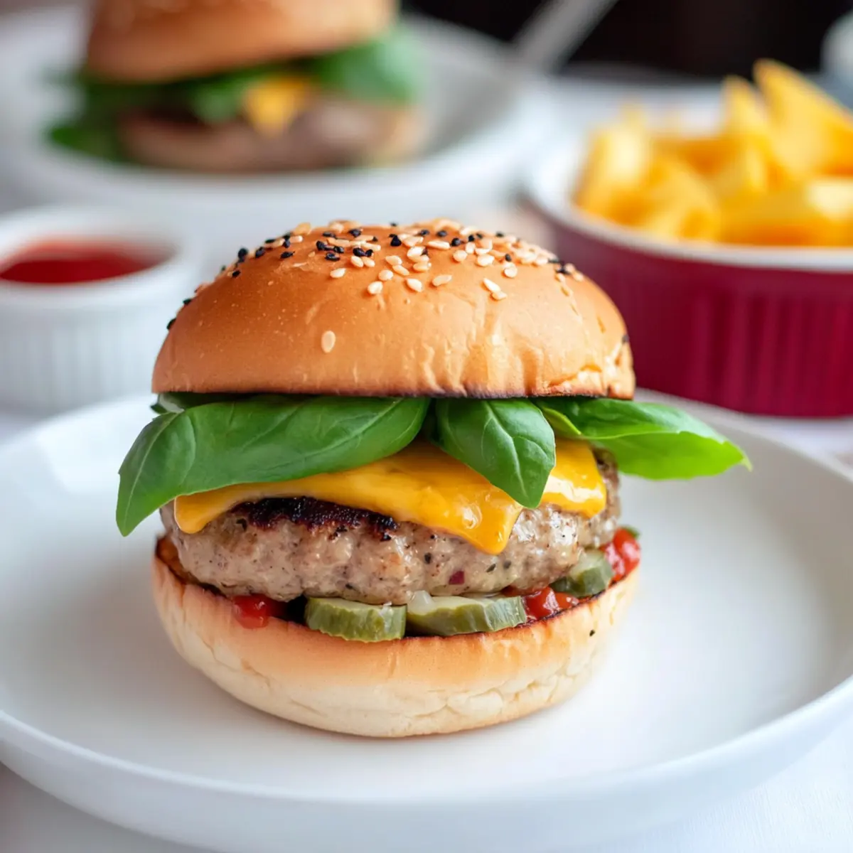 Savory Turkey Burgers with Fresh Basil and Juicy Goodness