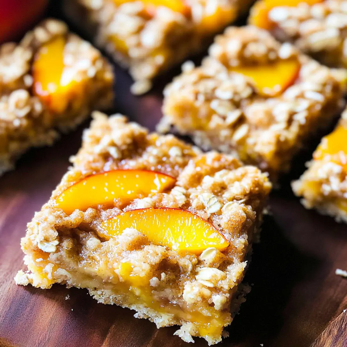 Peach Oatmeal Crumble Bars That Will Brighten Your Summer