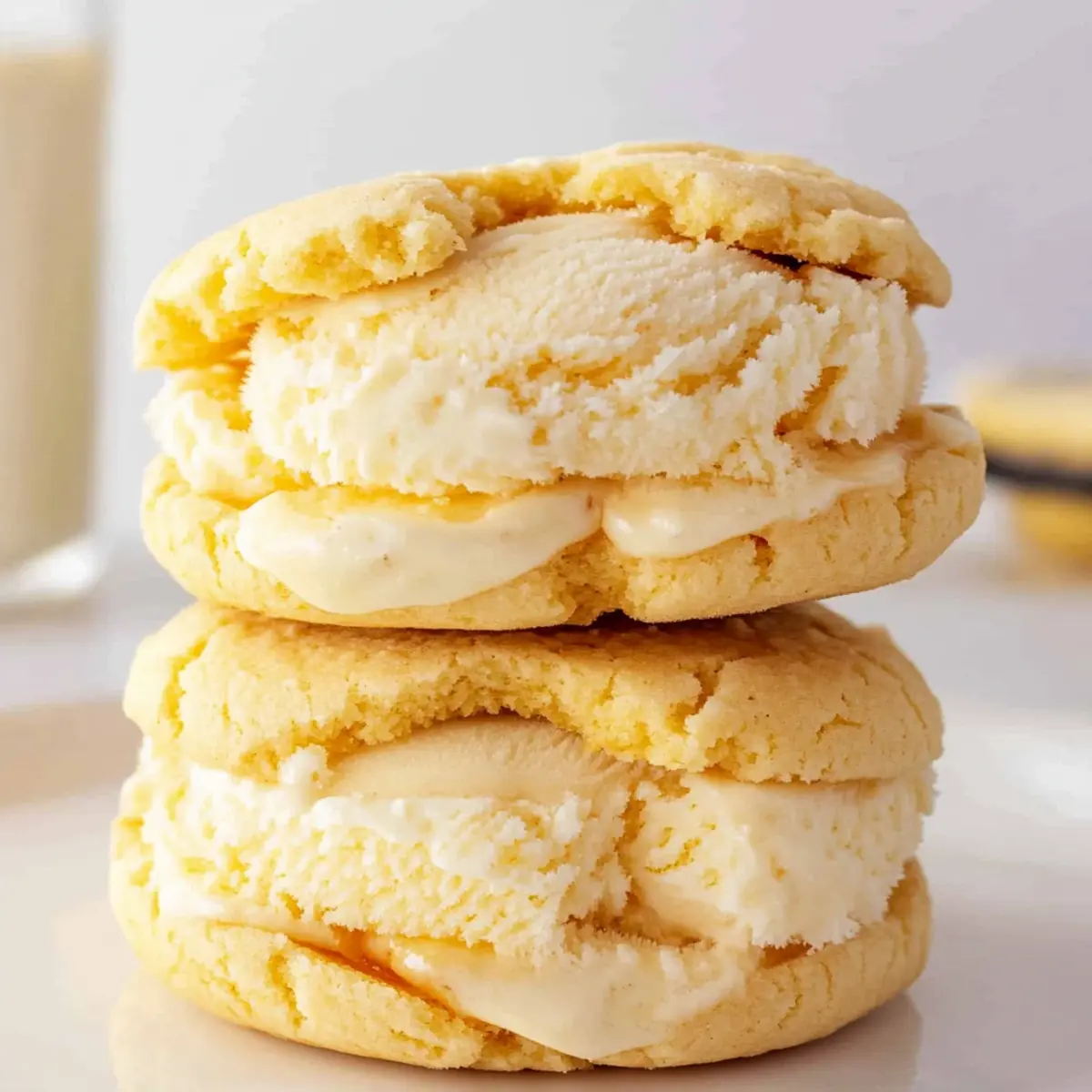 Heavenly Peach Ice Cream Sandwich for Your Summer Delights