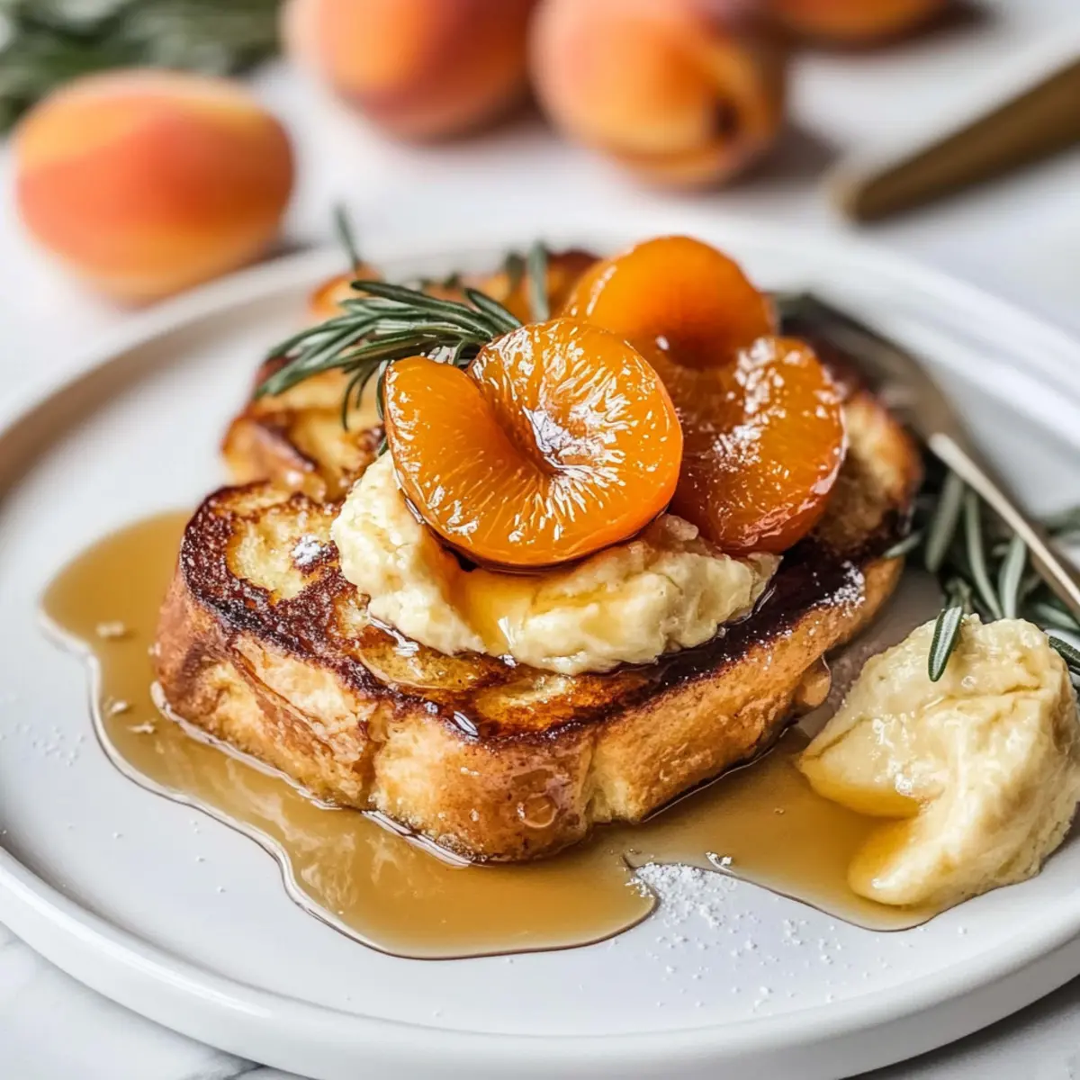 Brioche French Toasts with Rosemary Roasted Apricots Bliss