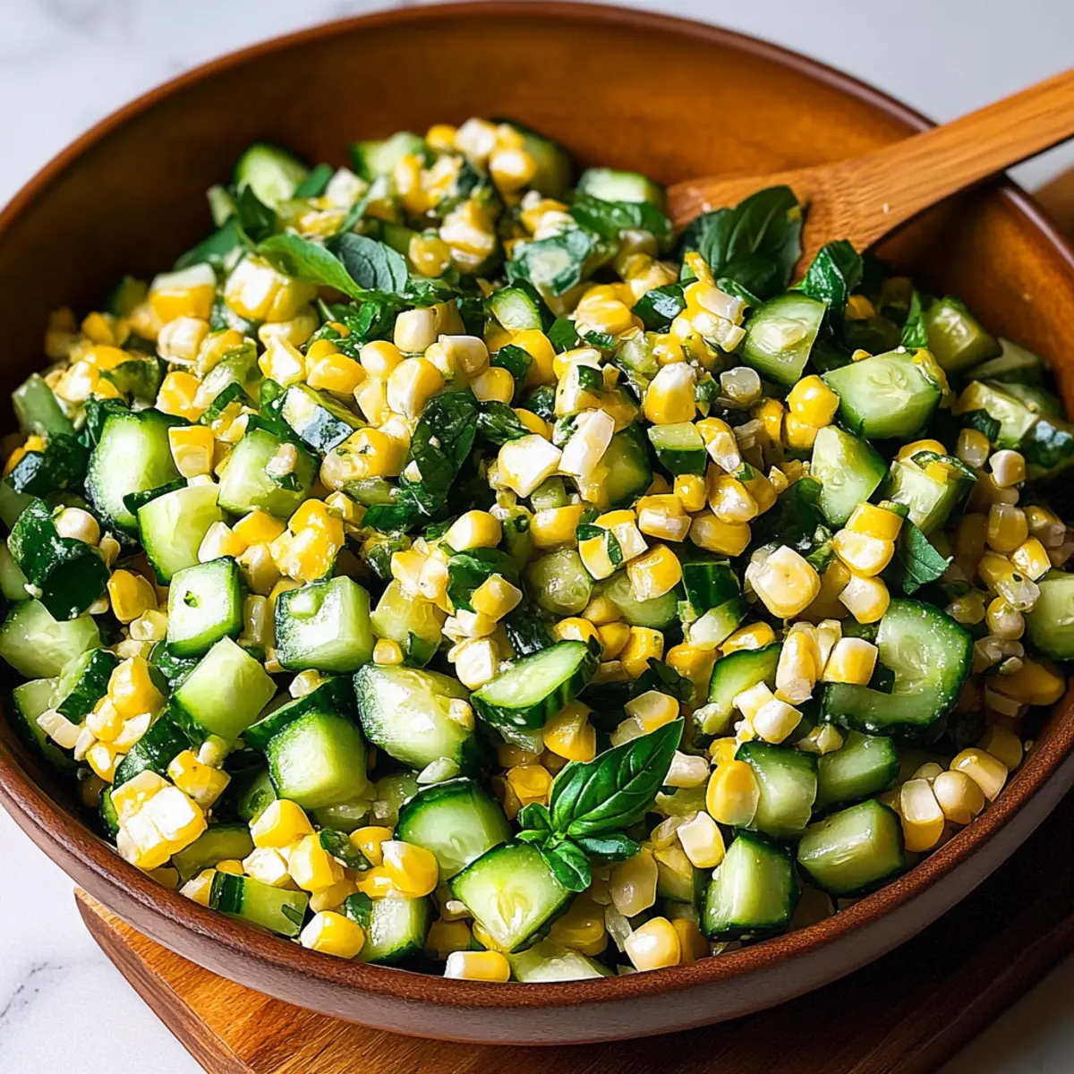 Delicious Summer Corn and Cucumber Salad with Basil Delight