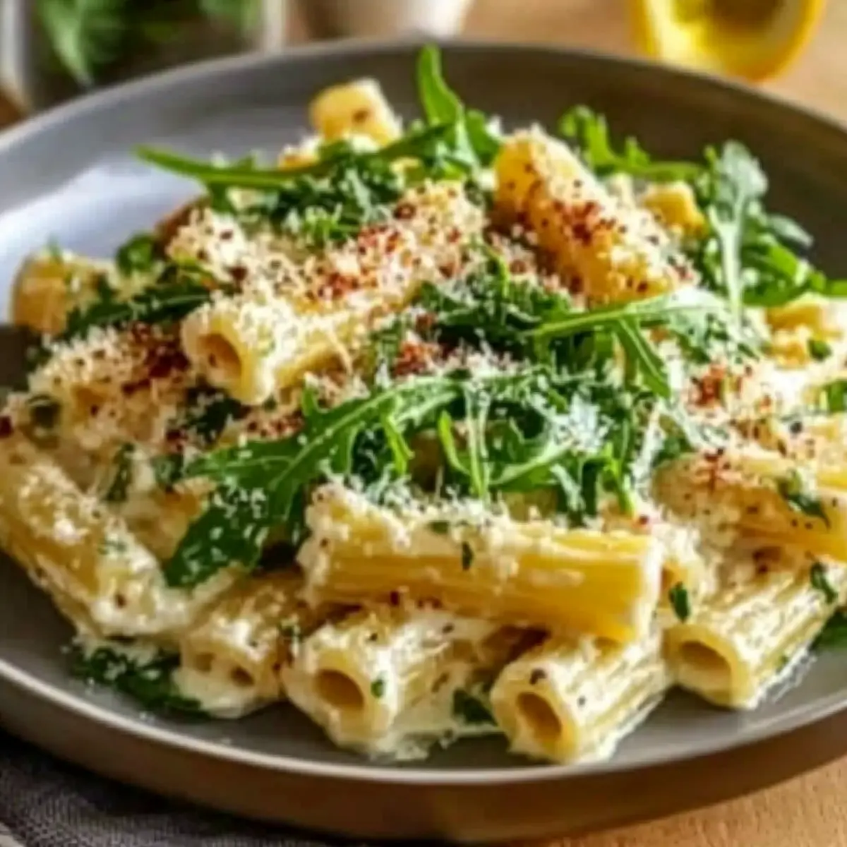Creamy Lemon Ricotta Pasta with Arugula for Quick Elegance