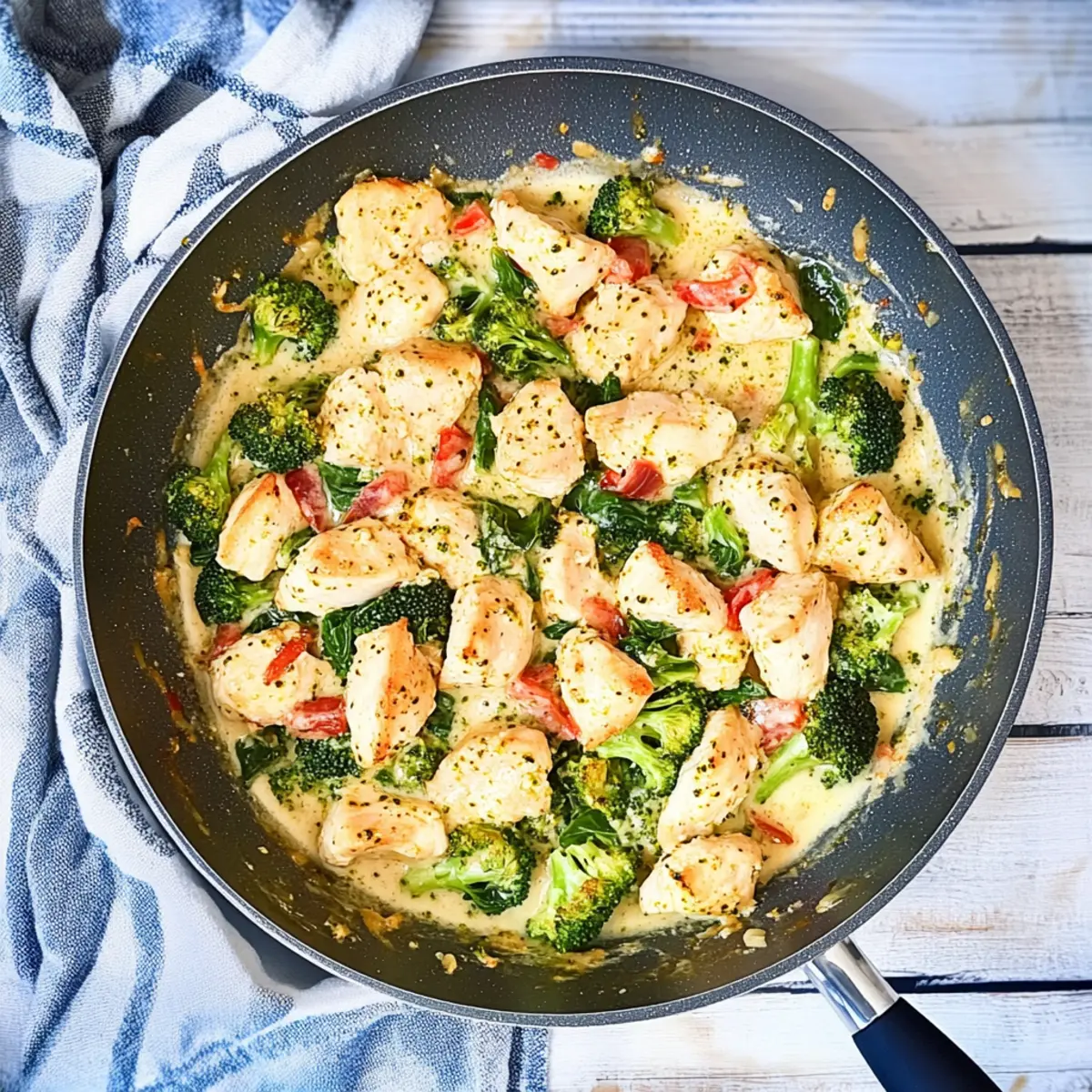 Savory Garlic Chicken with Broccoli and Spinach Delight