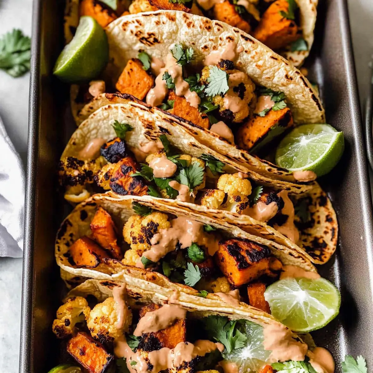 Roasted Sweet Potato & Cauliflower Tacos That You’ll Crave
