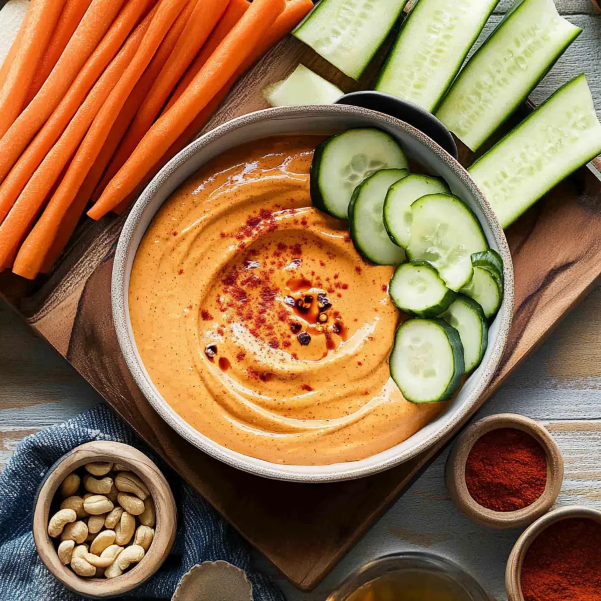 Creamy Roasted Red Pepper Dip That's Perfect for Snacks