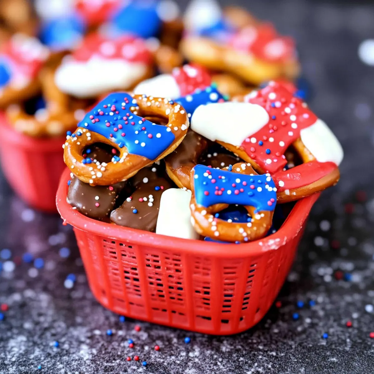 Red White and Blue Pretzel Bites for Festive Summer Fun