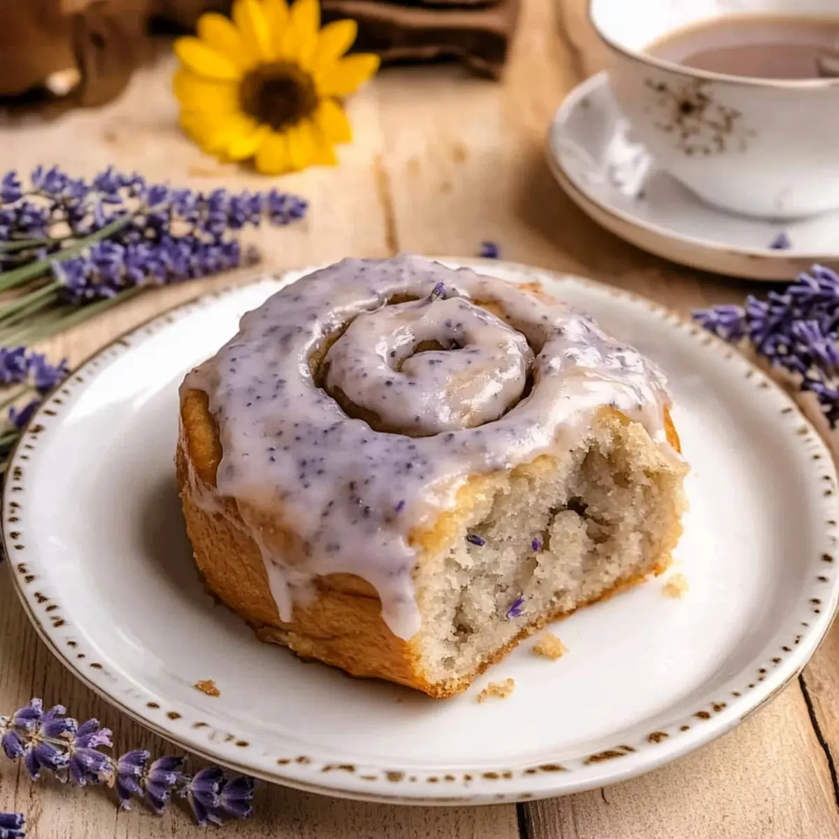 Decadent London Fog Rolls with Lavender Cream Cheese Frosting