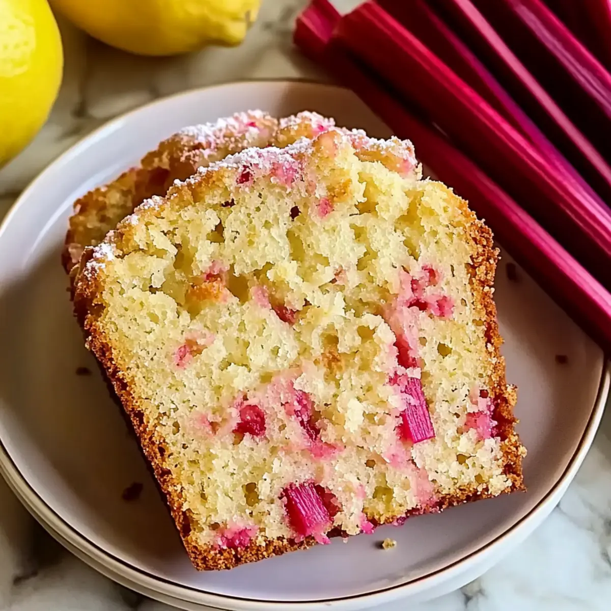 Lemon Rhubarb Bread That’s Moist and Irresistibly Tangy