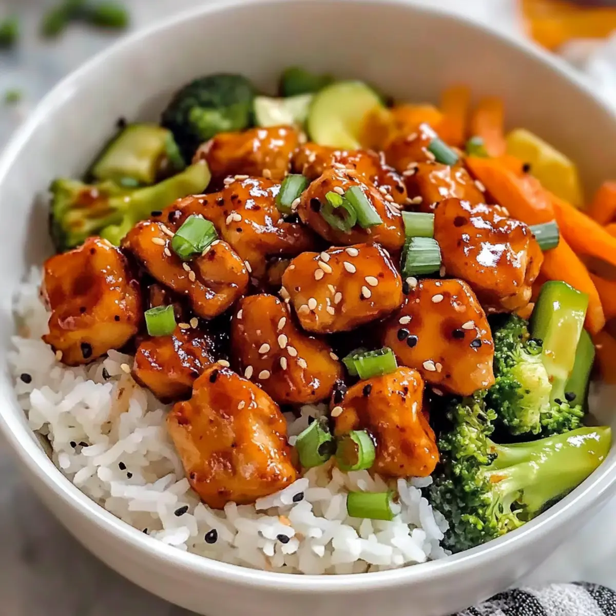 Savor Hot Honey Chicken Bowls for a Sweet and Spicy Feast