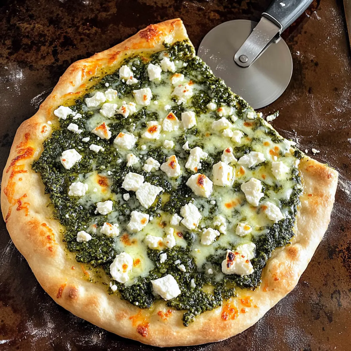 Dreamy Pesto Spinach Flatbread Pizza – Quick & Cheesy Goodness