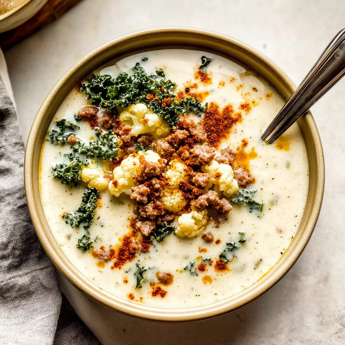 Hearty Cauliflower Sausage Kale Soup for Cozy Nights