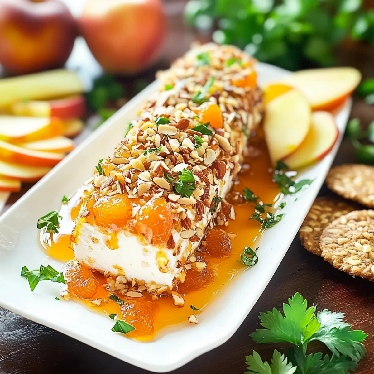 Delicious Goat Cheese Spread with Sweet Apricots and Crunchy Almonds