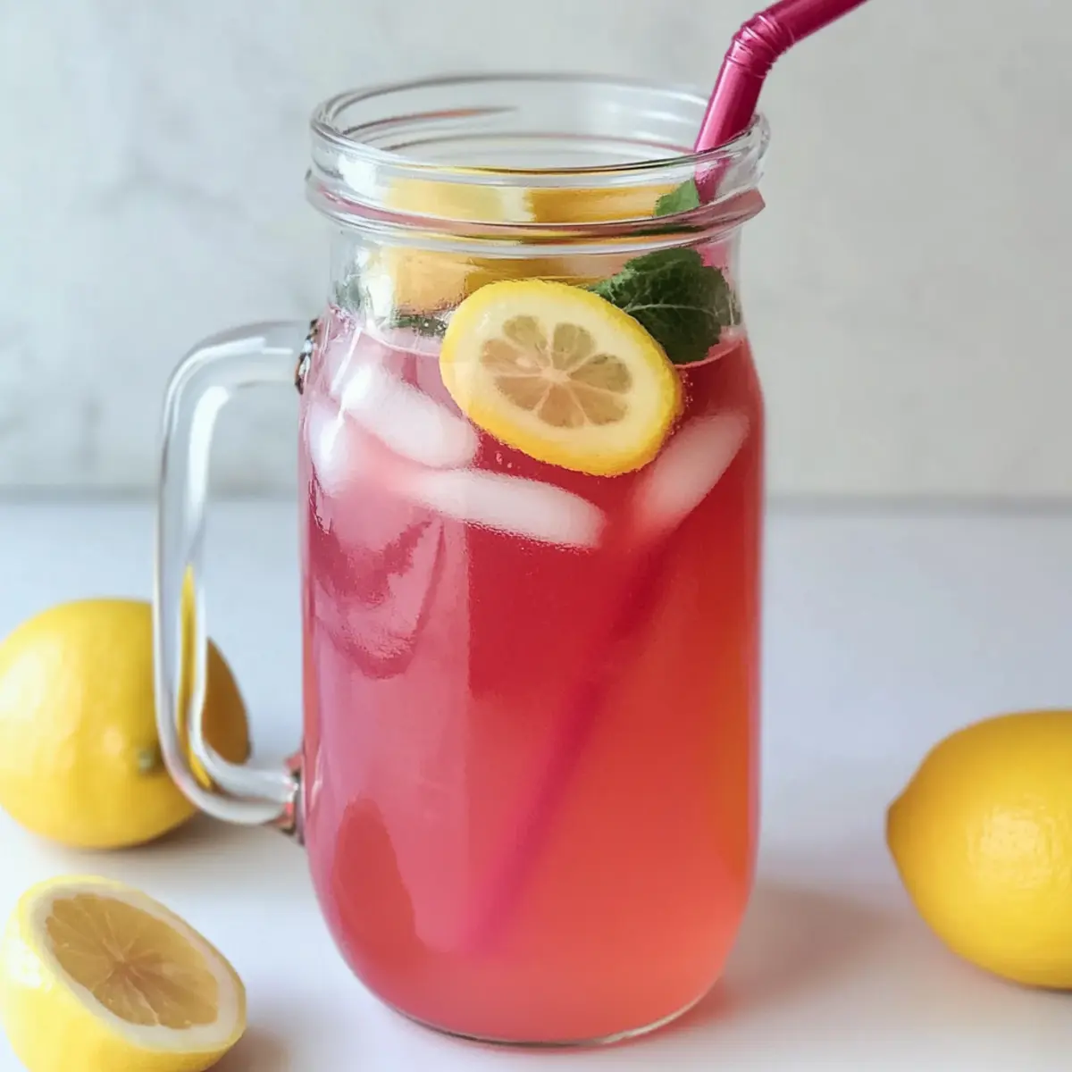 Homemade Rhubarb Lemonade Recipe That's Perfectly Refreshing