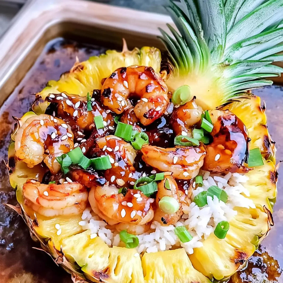 Grilled Teriyaki Shrimp and Pineapple for a Summer Delight