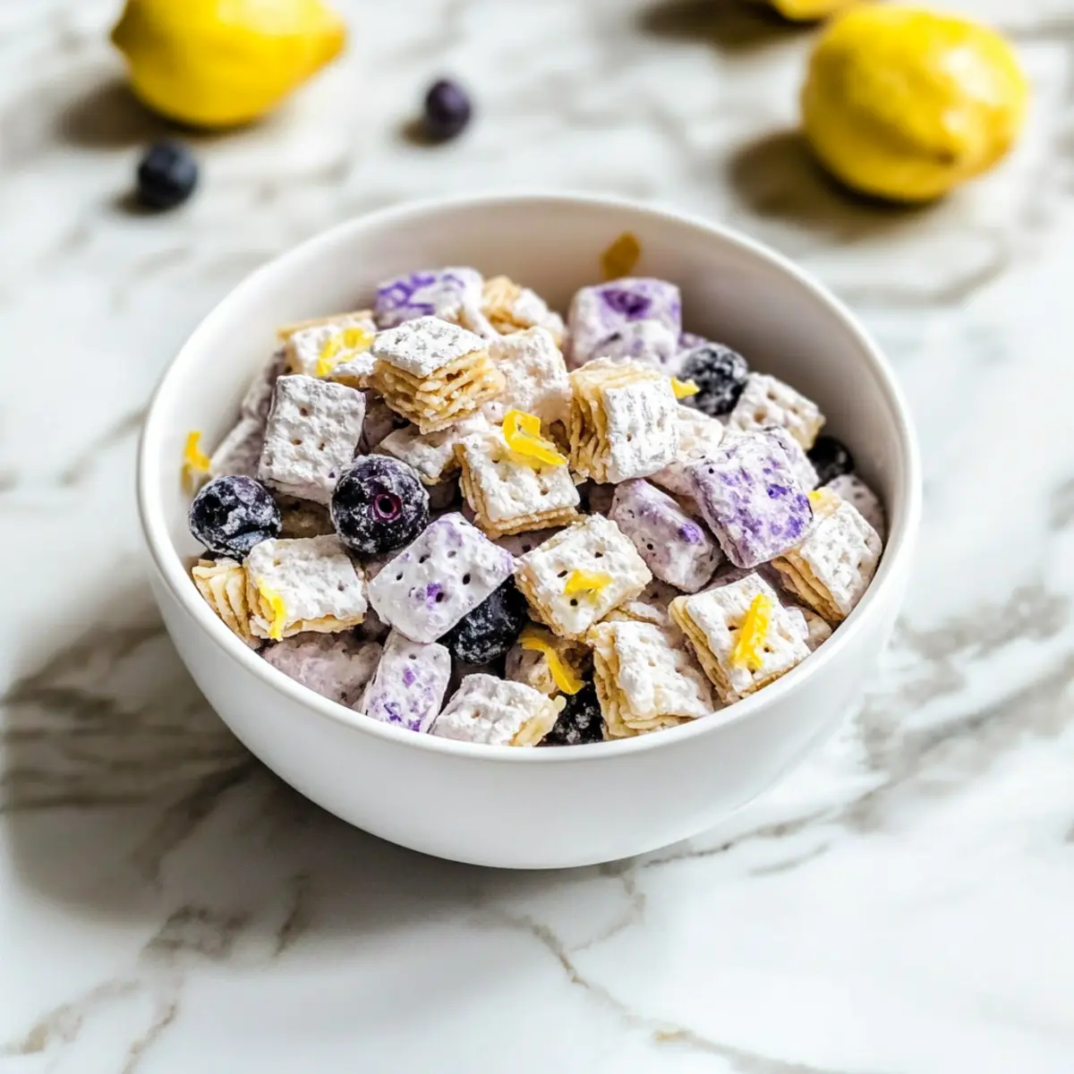 Blueberry Lemon Cheesecake Puppy Chow: A Sweet No-Bake Delight