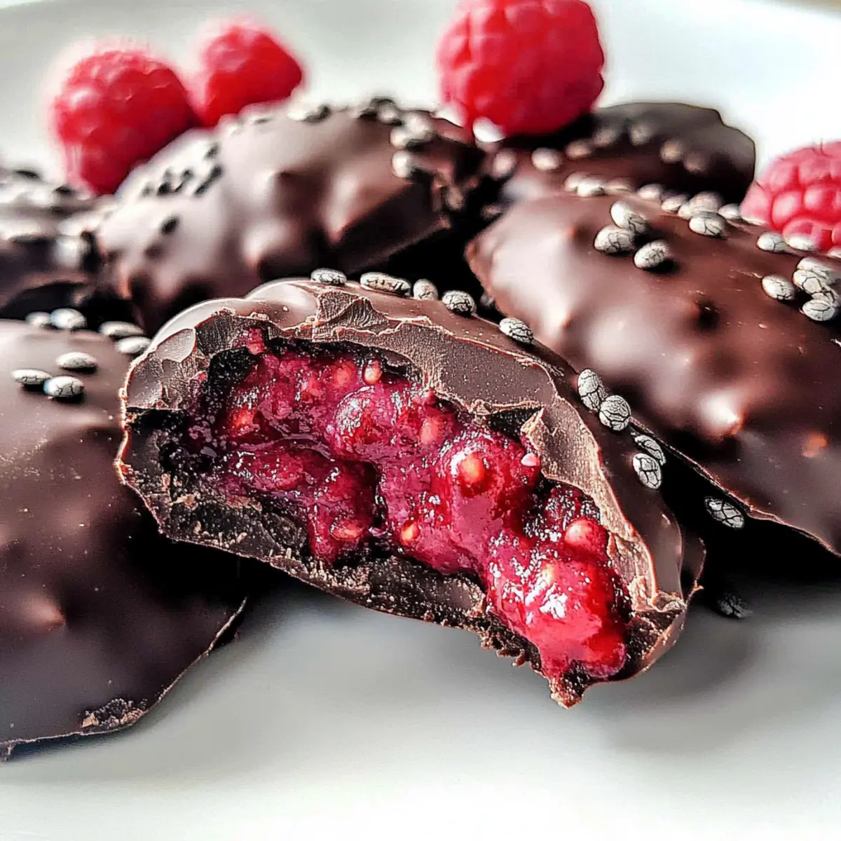 Chocolate Raspberry Chia Freezer Bites for a Guilt-Free Treat