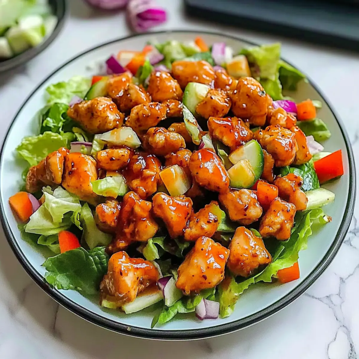 Sweet and Spicy Hot Honey Chicken Salad You’ll Crave
