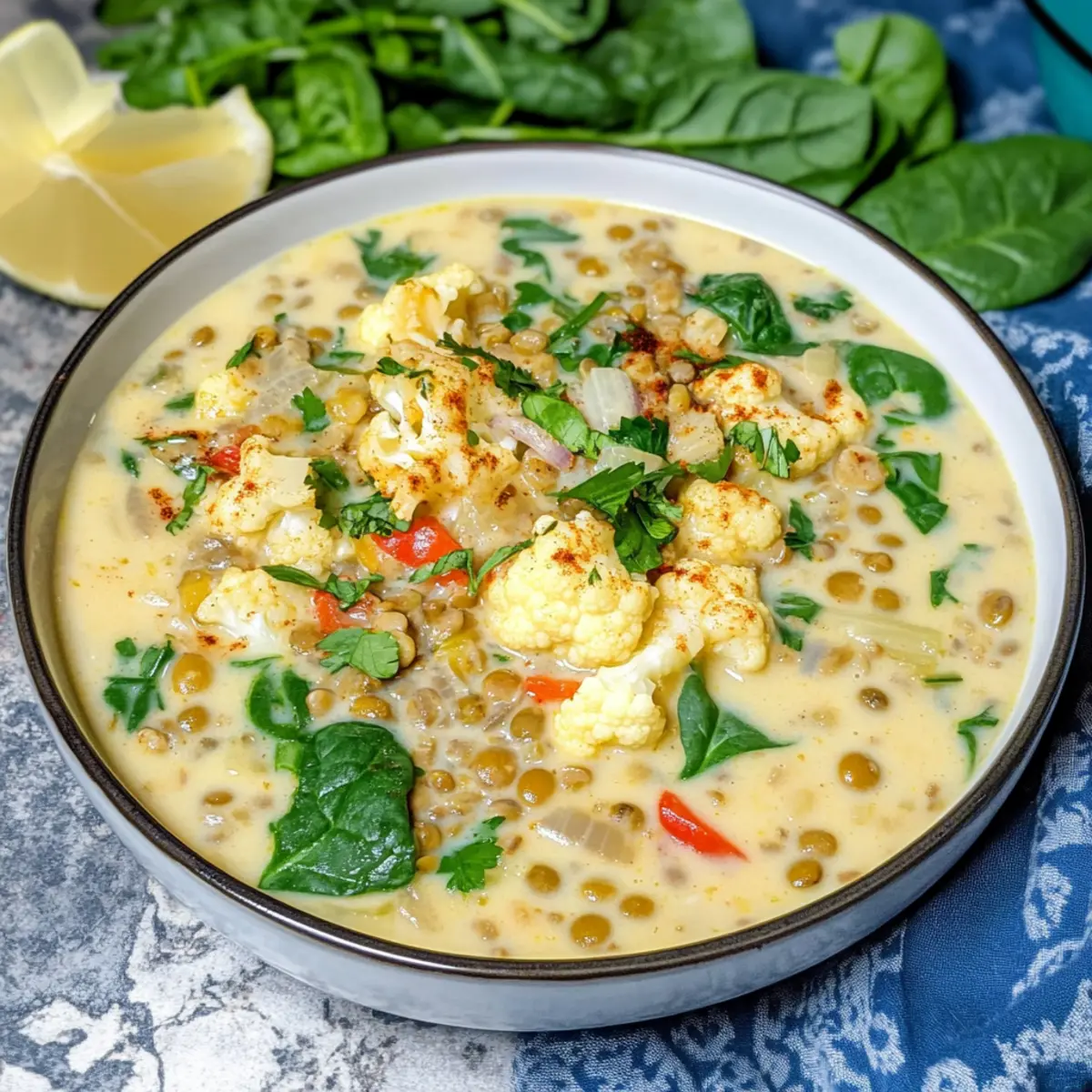 Lentil Cauliflower Soup for a Cozy, Healthy Meal