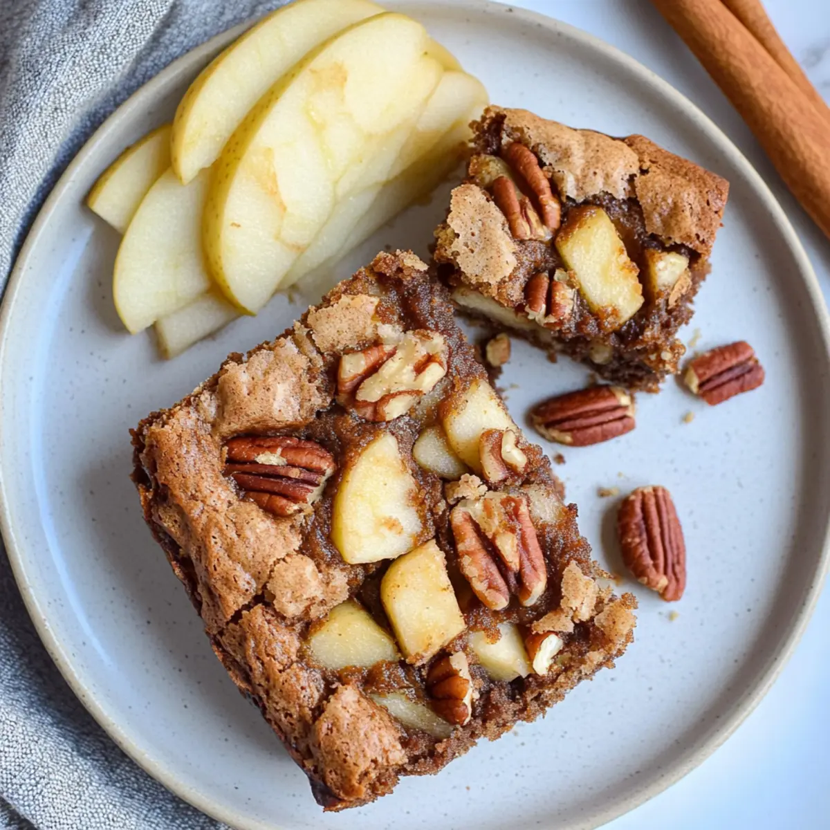 Moist and Chewy Apple Brownies for Cozy Fall Vibes
