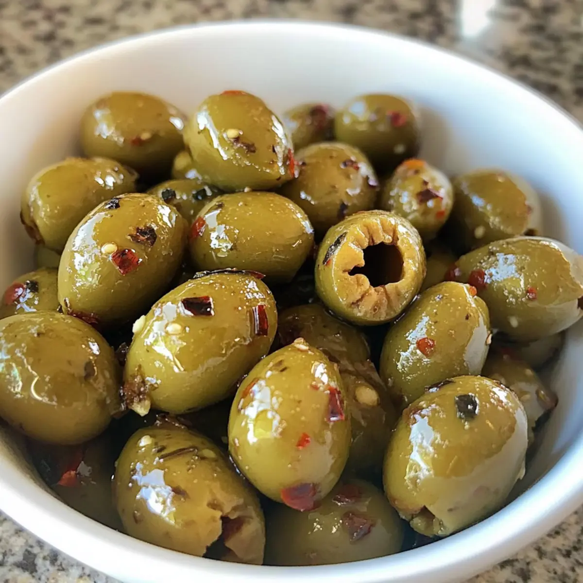 Blistered Green Olives with Garlic: A Flavor Explosion
